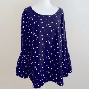 Sweet salt polka dot peplum top